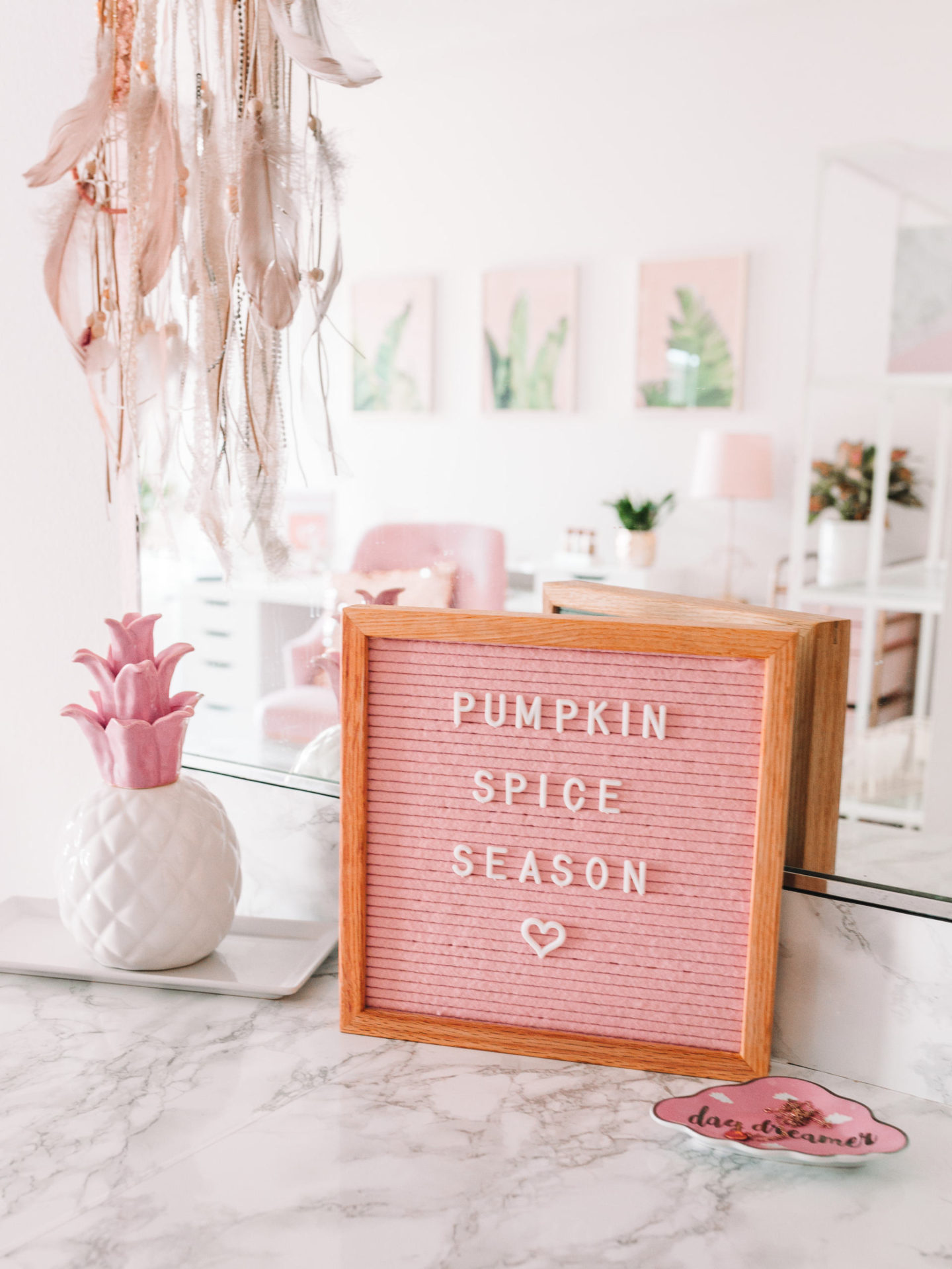 Modern Bohemian Chic Pink Home Office Reveal