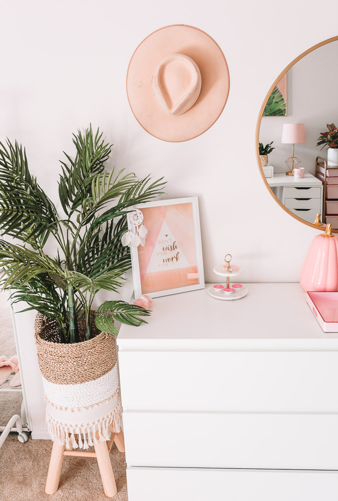 Modern Bohemian Chic Pink Home Office Reveal