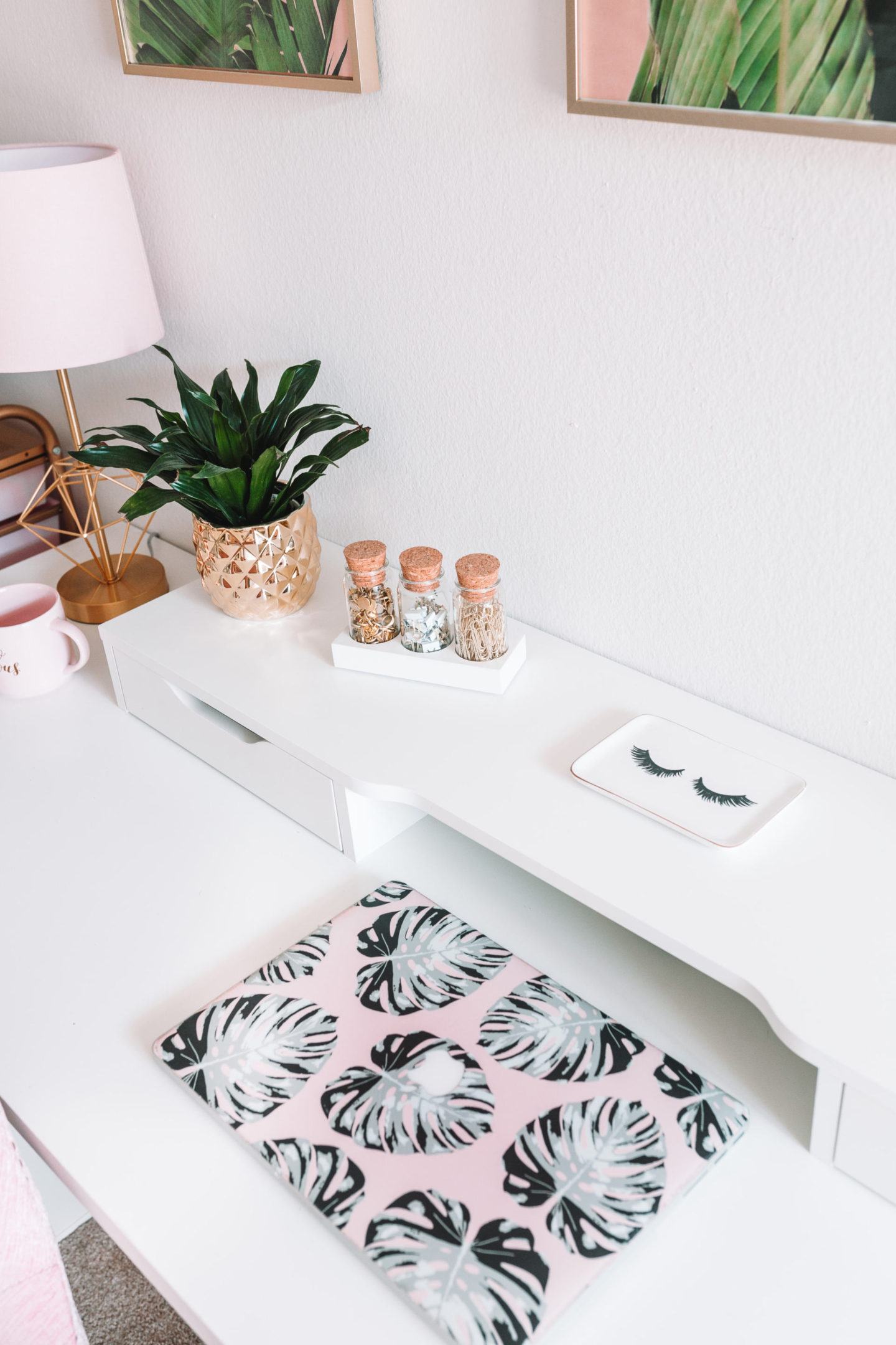 Modern Bohemian Chic Pink Home Office Reveal