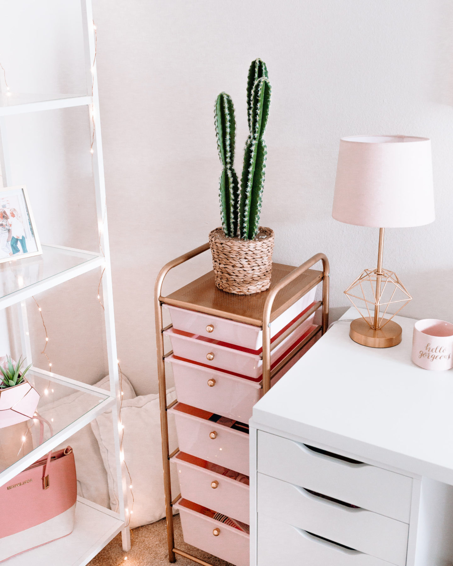 Modern Bohemian Chic Pink Home Office Reveal