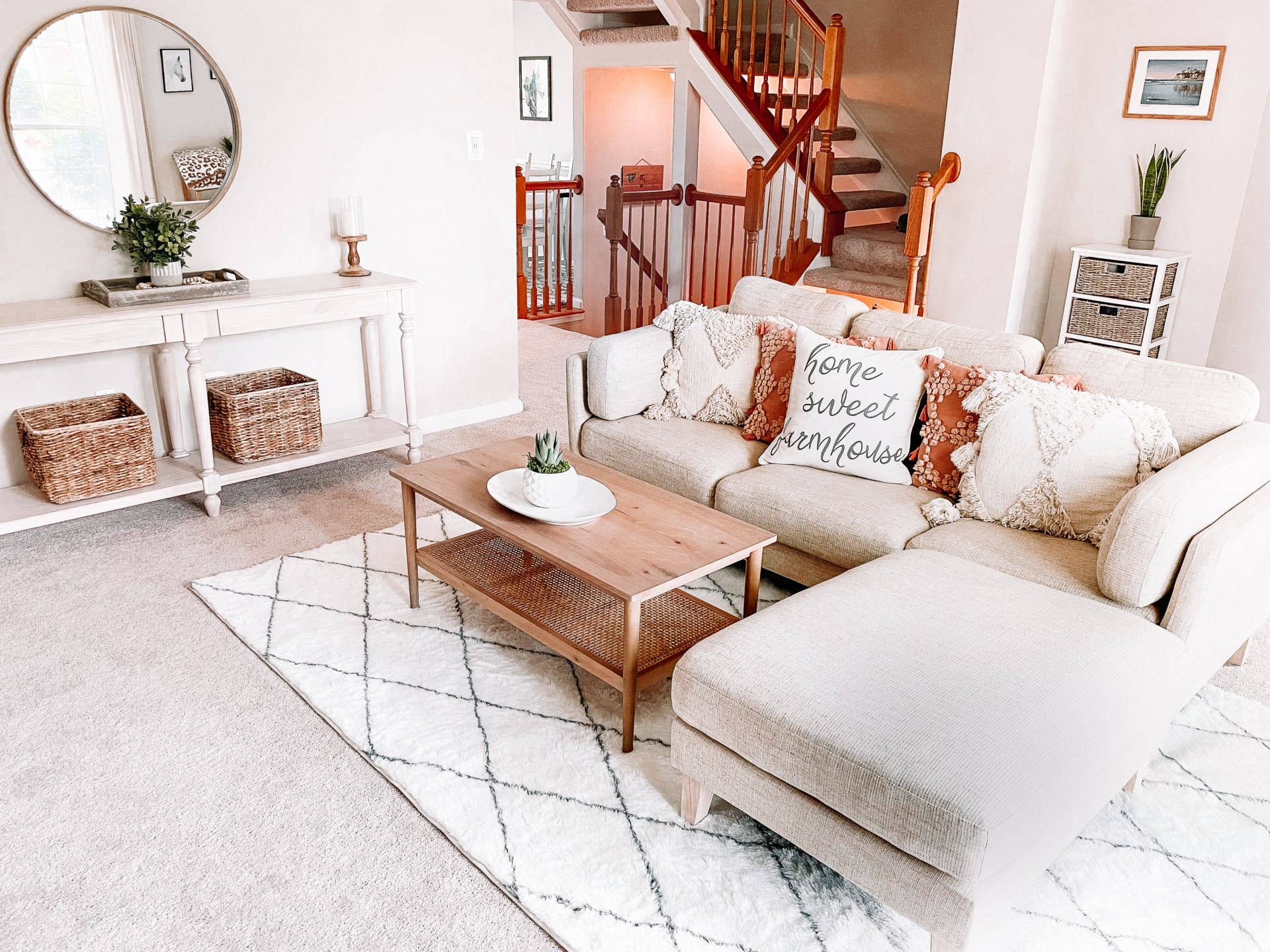 Modern Boho Farmhouse Living Room Reveal | Love Jen Marie