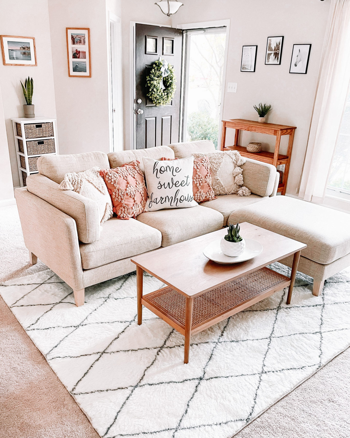 boho modern farmhouse living room